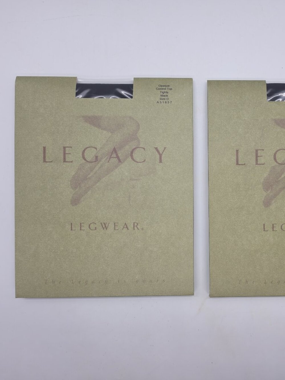 Legacy Control Top Tights A31857 Size D Black Lot of 2